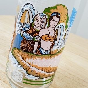 1983 Star Wars Return of Jedi Jabba the Hutt Glass